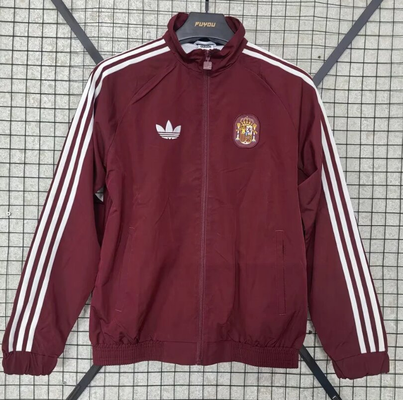 AAA Quality Spain 2026 Wind Coat - Dark Red